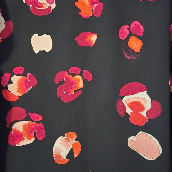 CAbi Petal Blouse Cap Sleeve Floral Print Popover Women's Top Style 5523 Size L - Picture 3 of 5